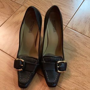 Michaels Kors Black Leather 3.5" Heel